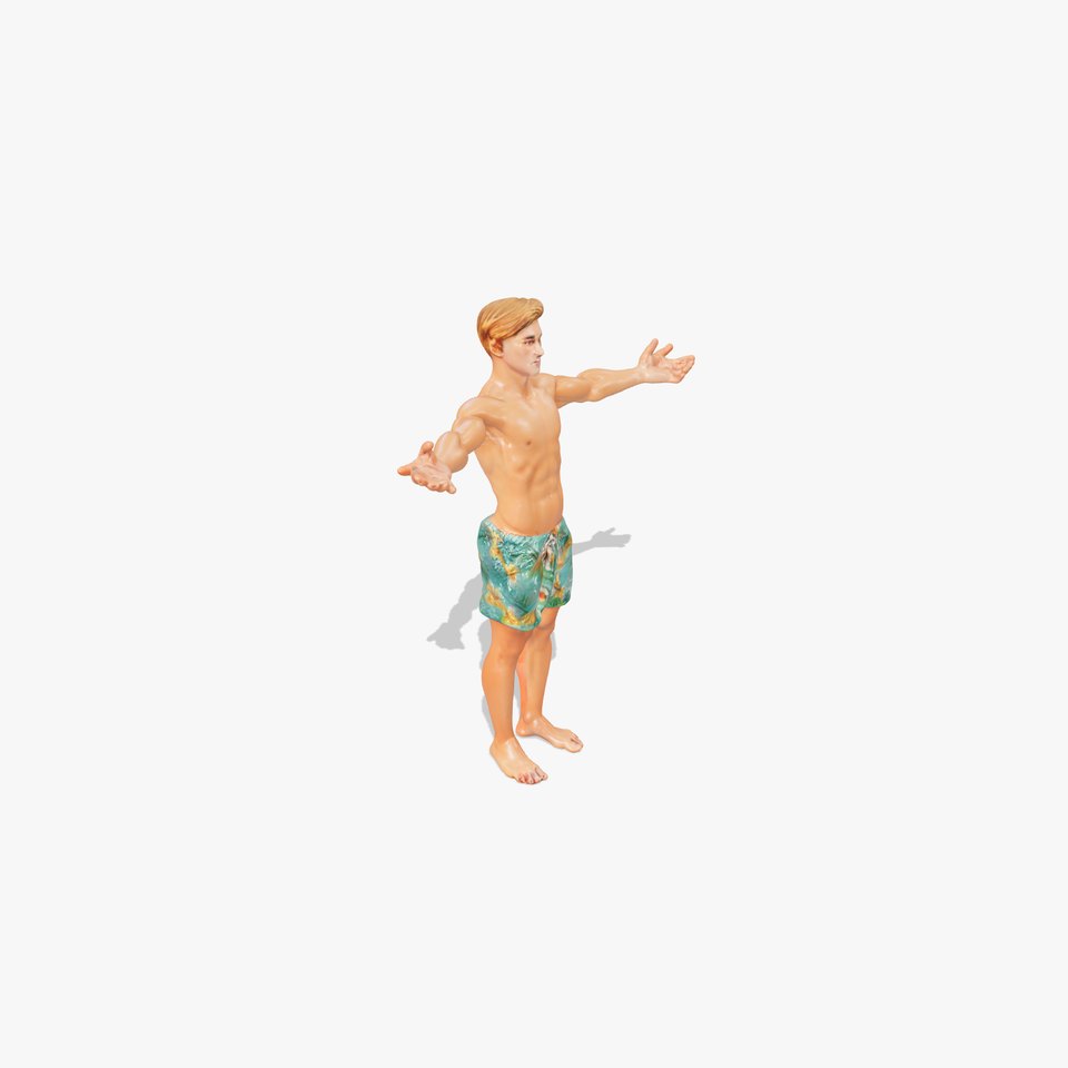 Blond Surfer Boy D Character Rigged and Animated